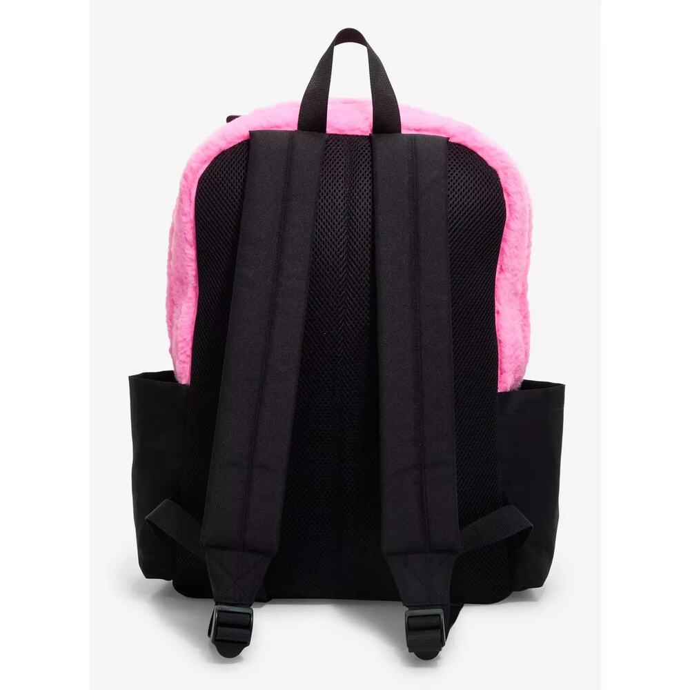 Courage The Cowardly Dog Courage Pink Fuzzy Backpack NEW - Picture 6 of 7